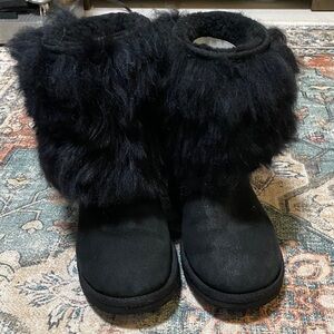 UGG Black Fur Winter Boots